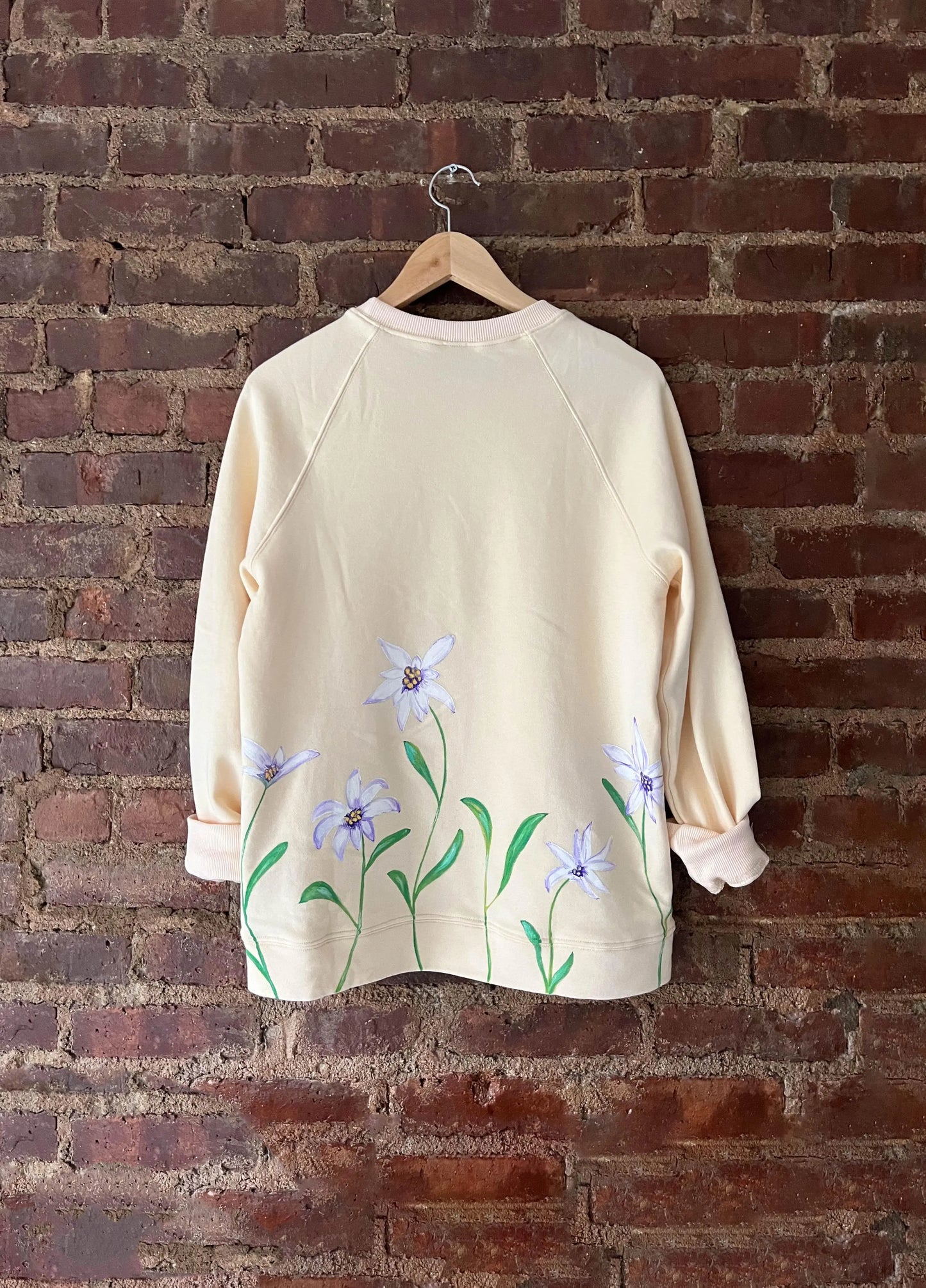 Edelweiss Flower Painted Sweatshirt - Rebelle Theory