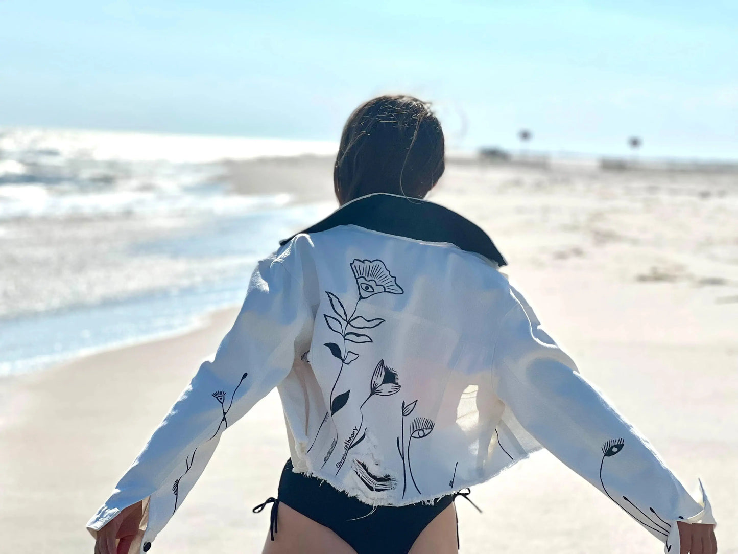FLOWER POWER Hand Painted Jacket - Rebelle Theory