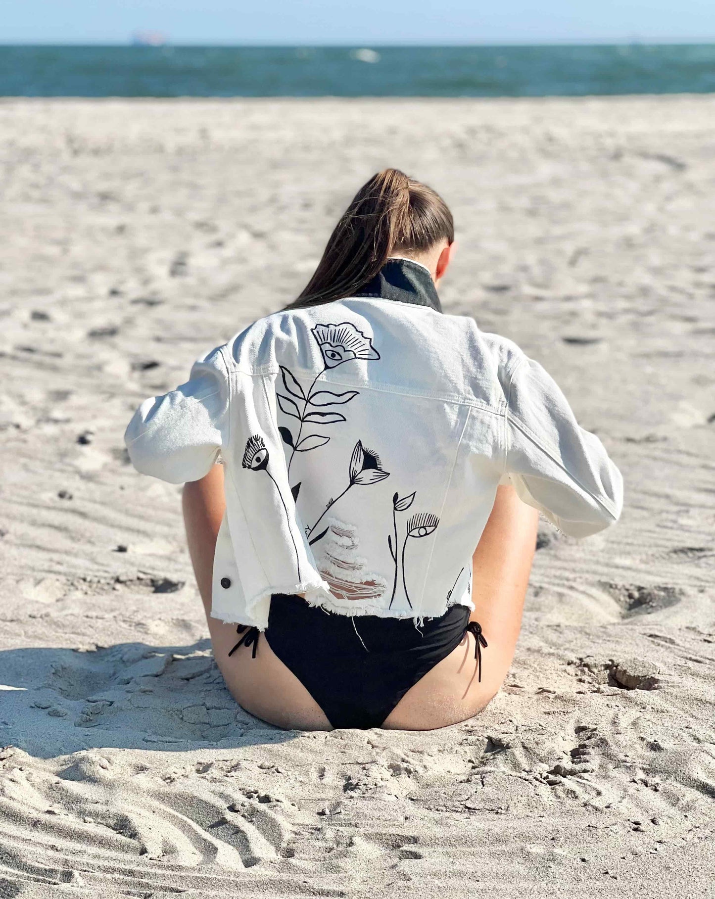 FLOWER POWER Hand Painted Jacket - Rebelle Theory
