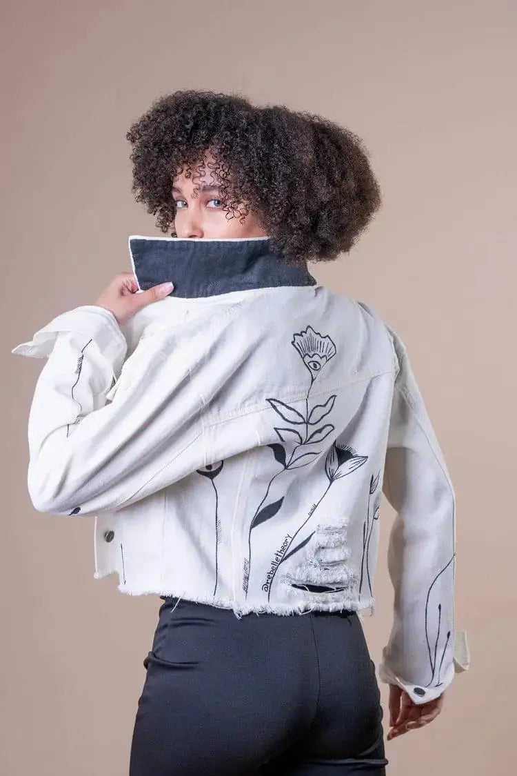 FLOWER POWER Hand Painted Jacket - Rebelle Theory