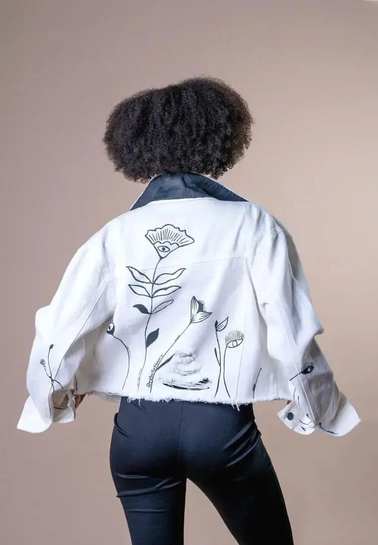 FLOWER POWER Hand Painted Jacket - Rebelle Theory