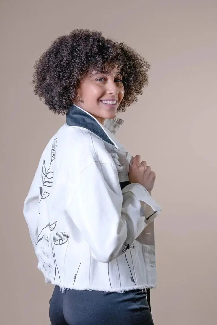 FLOWER POWER Hand Painted Jacket - Rebelle Theory
