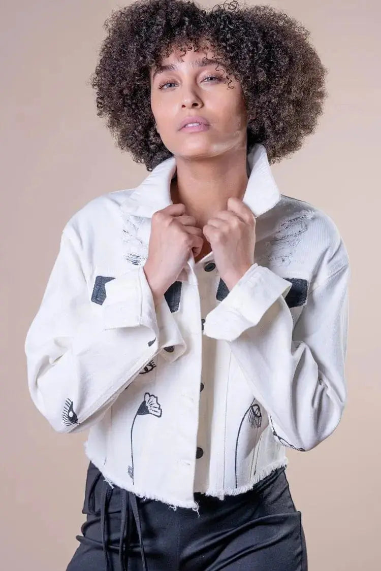 FLOWER POWER Hand Painted Jacket - Rebelle Theory