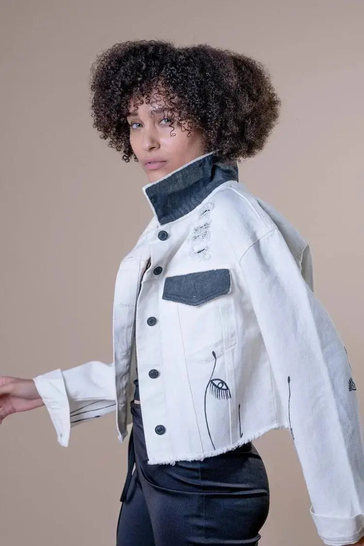 FLOWER POWER Hand Painted Jacket - Rebelle Theory