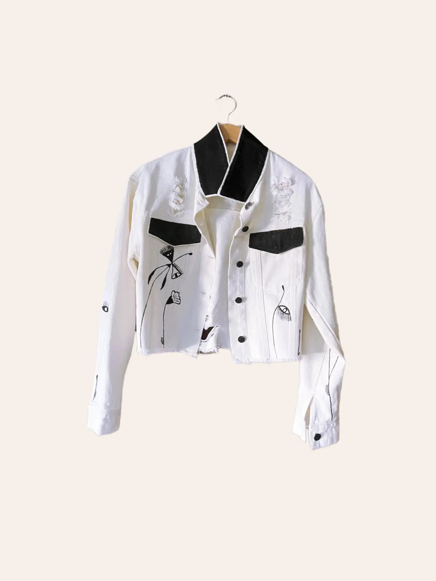FLOWER POWER Hand Painted Jacket - Rebelle Theory
