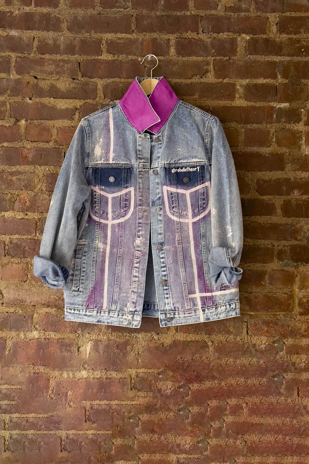 FREEDOM IS DOPE Painted Jean Jacket Rebelle Theory