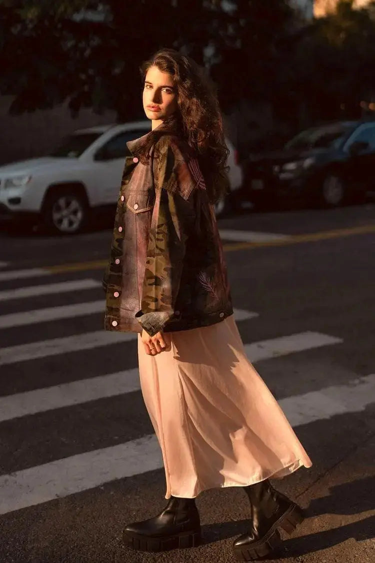 GIRL POWER Painted Military Jacket - Rebelle Theory