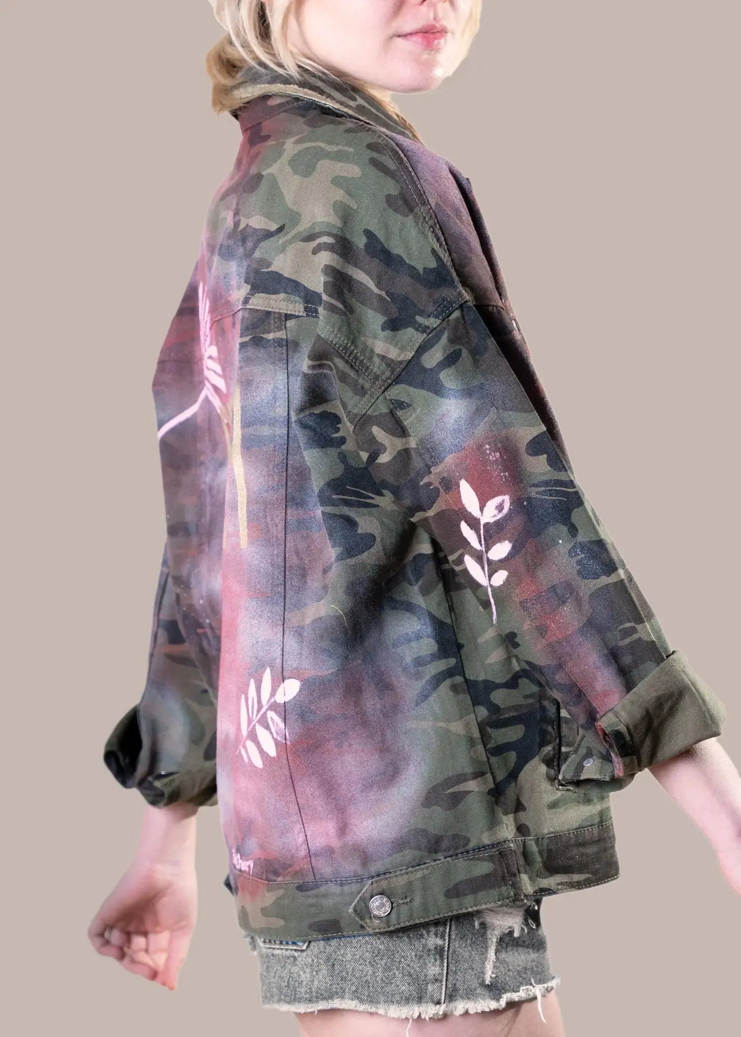 GIRL POWER Painted Military Jacket - Rebelle Theory