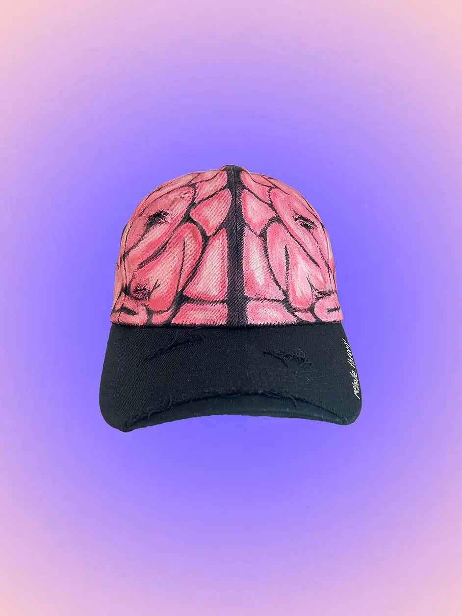 'Genius Brain' Painted Cap Rebelle Theory