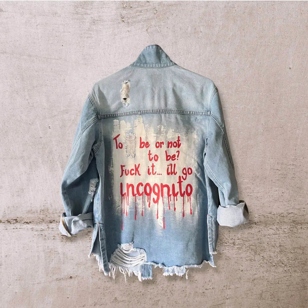 INCOGNITO Painted Denim Shirt - Rebelle Theory