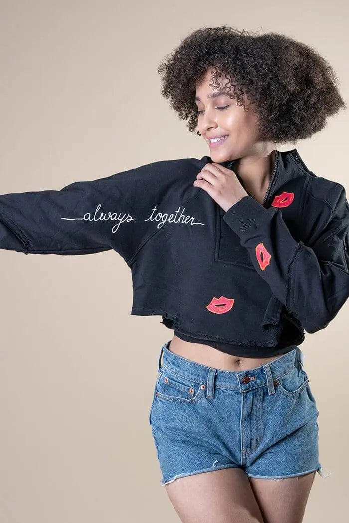 'KISSES' Painted Sweatshirt