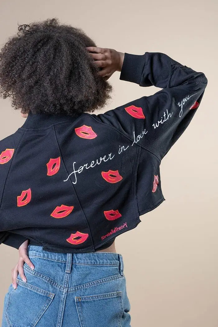 'KISSES' Painted Sweatshirt