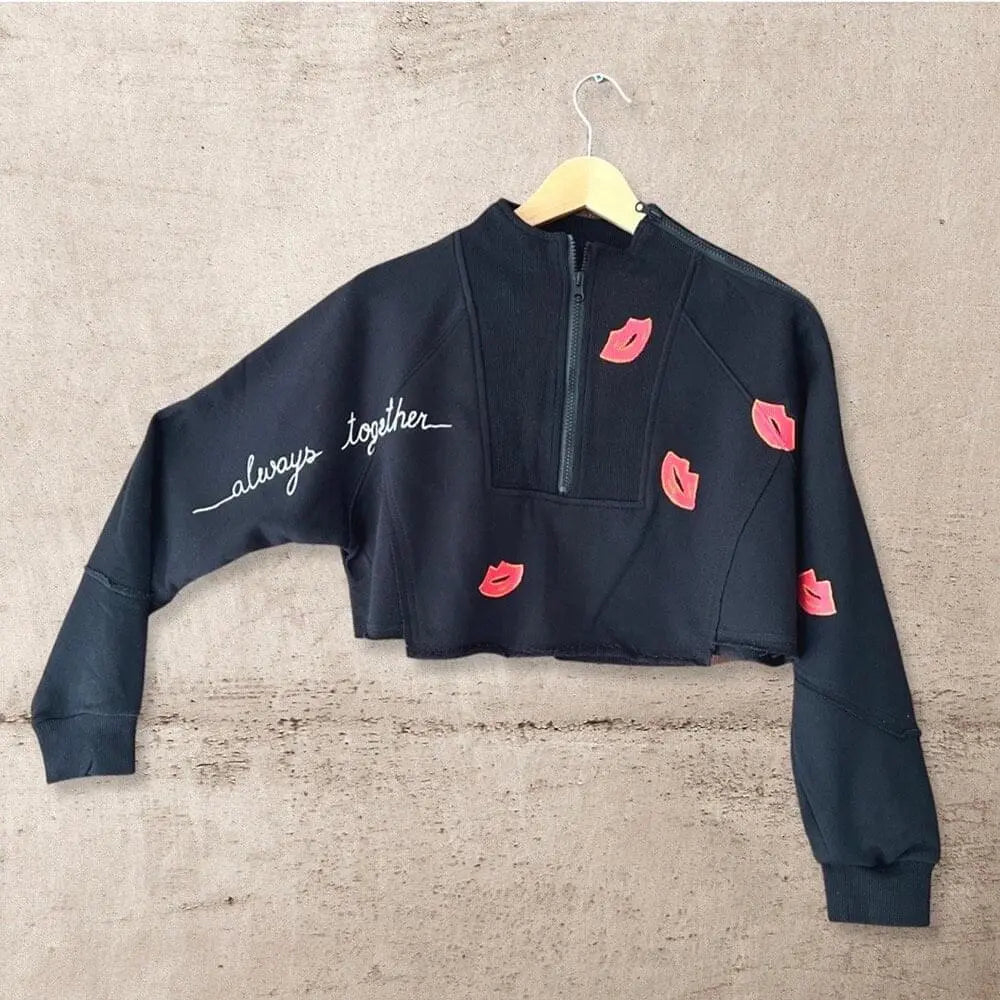 'KISSES' Painted Sweatshirt