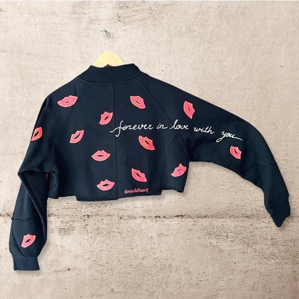 'KISSES' Painted Sweatshirt