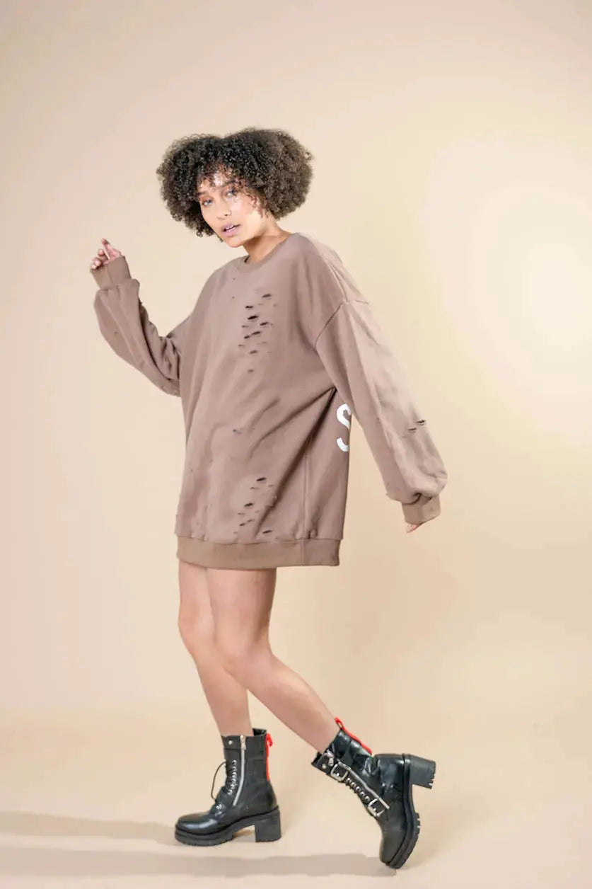 LAZY Painted Sweatshirt - Rebelle Theory