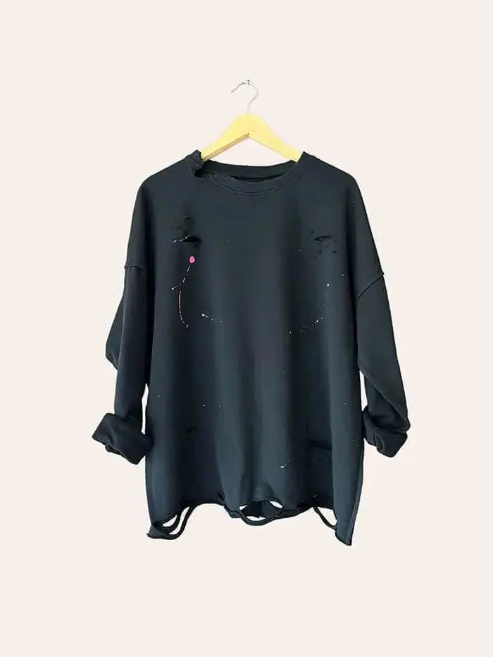 LOOKING GOOD Painted Sweatshirt - Rebelle Theory