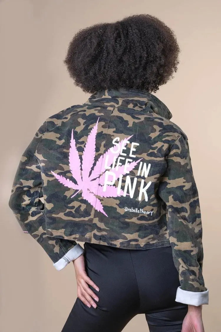 CANNABIS Painted Jacket - Rebelle Theory