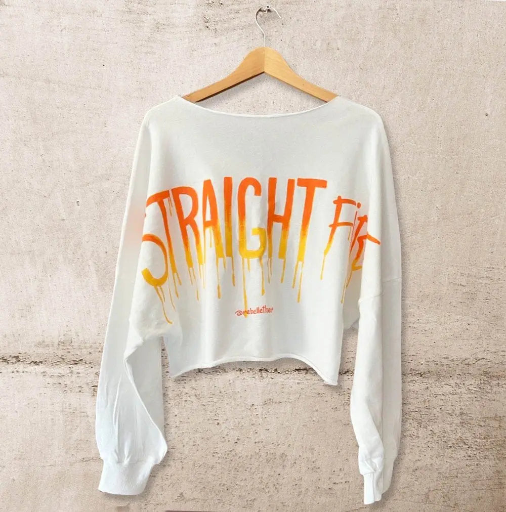 STRAIGHT FIRE Painted Sweatshirt - Rebelle Theory