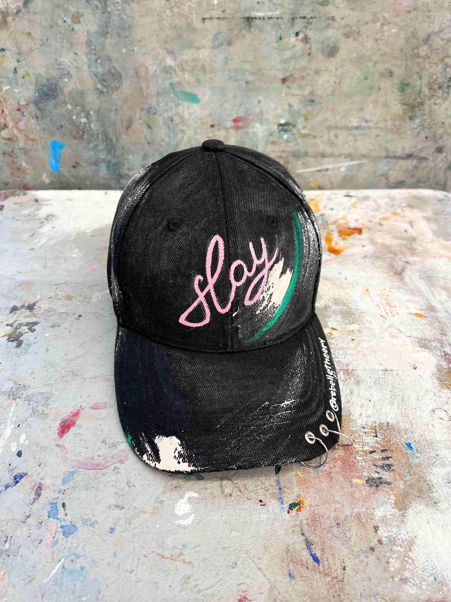JUST SLAY Painted Cap - Rebelle Theory