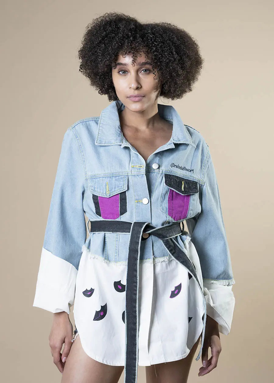 DARK LIPS Painted Denim Shirt - Rebelle Theory