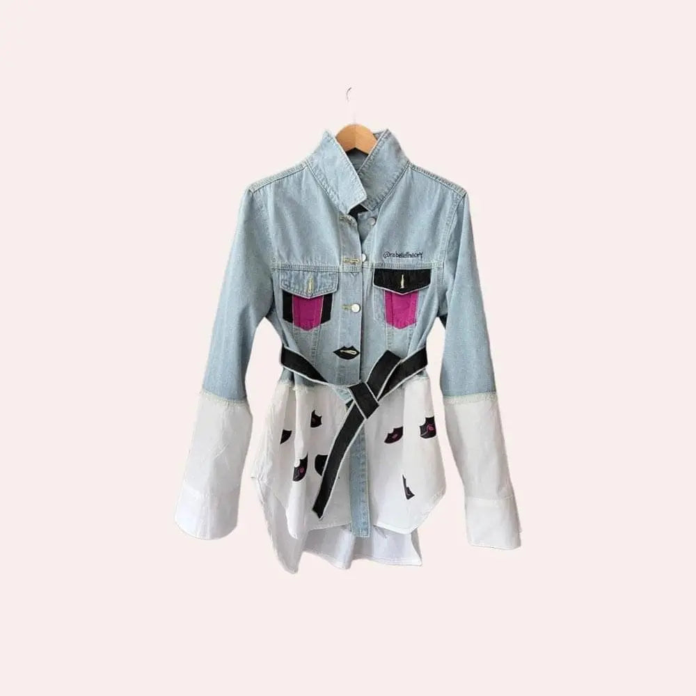 DARK LIPS Painted Denim Shirt - Rebelle Theory
