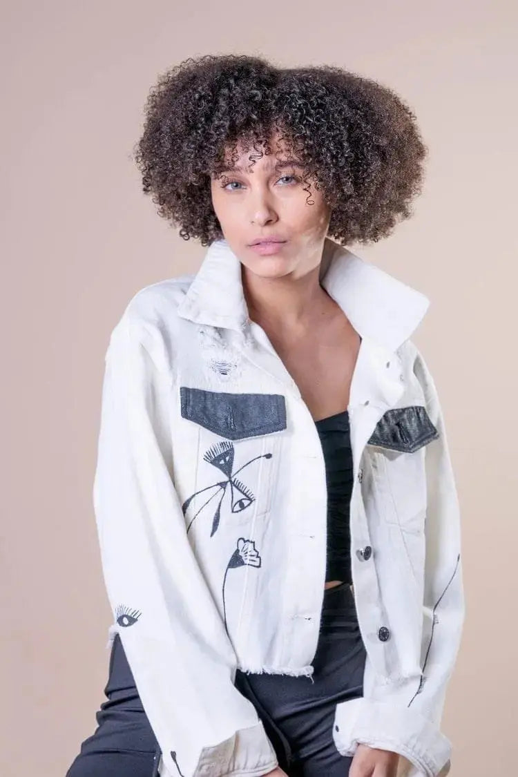 FLOWER POWER Hand Painted Jacket - Rebelle Theory