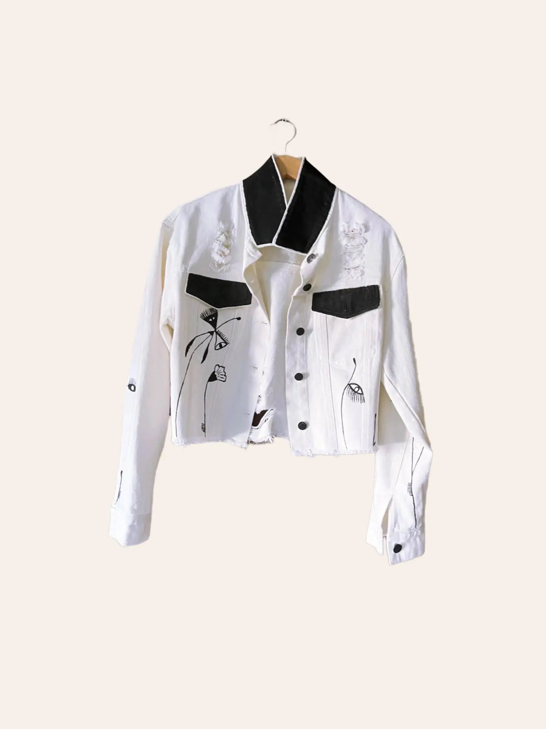 FLOWER POWER Hand Painted Jacket - Rebelle Theory
