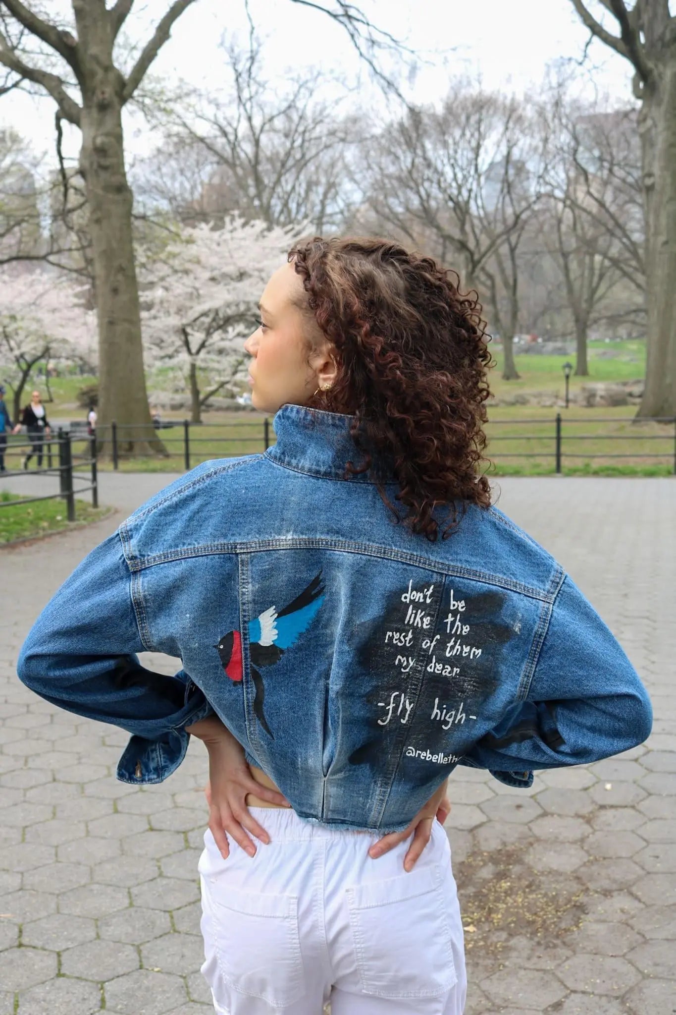 FLY HIGH Painted Jean Jacket - Rebelle Theory