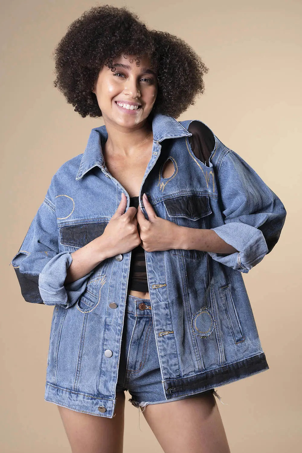 Fancy AF hand painted jacket Rebelle Theory