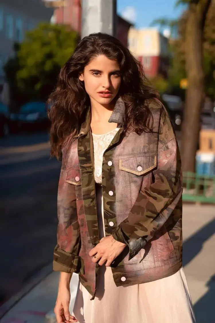 GIRL POWER Painted Military Jacket - Rebelle Theory