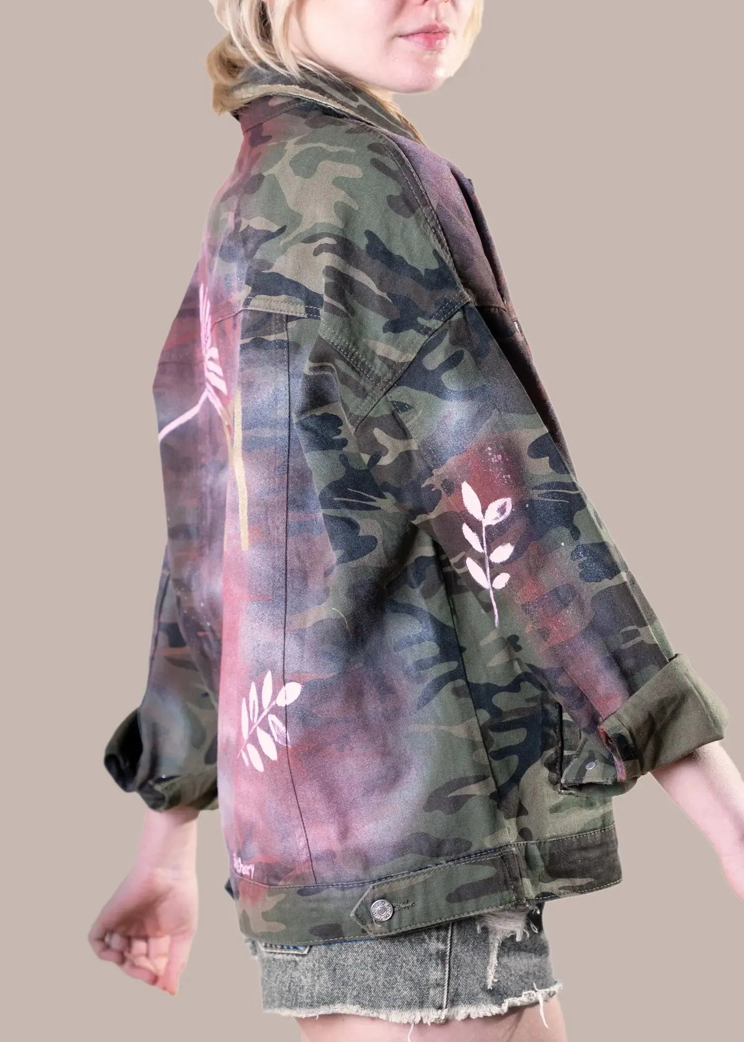 GIRL POWER Painted Military Jacket - Rebelle Theory