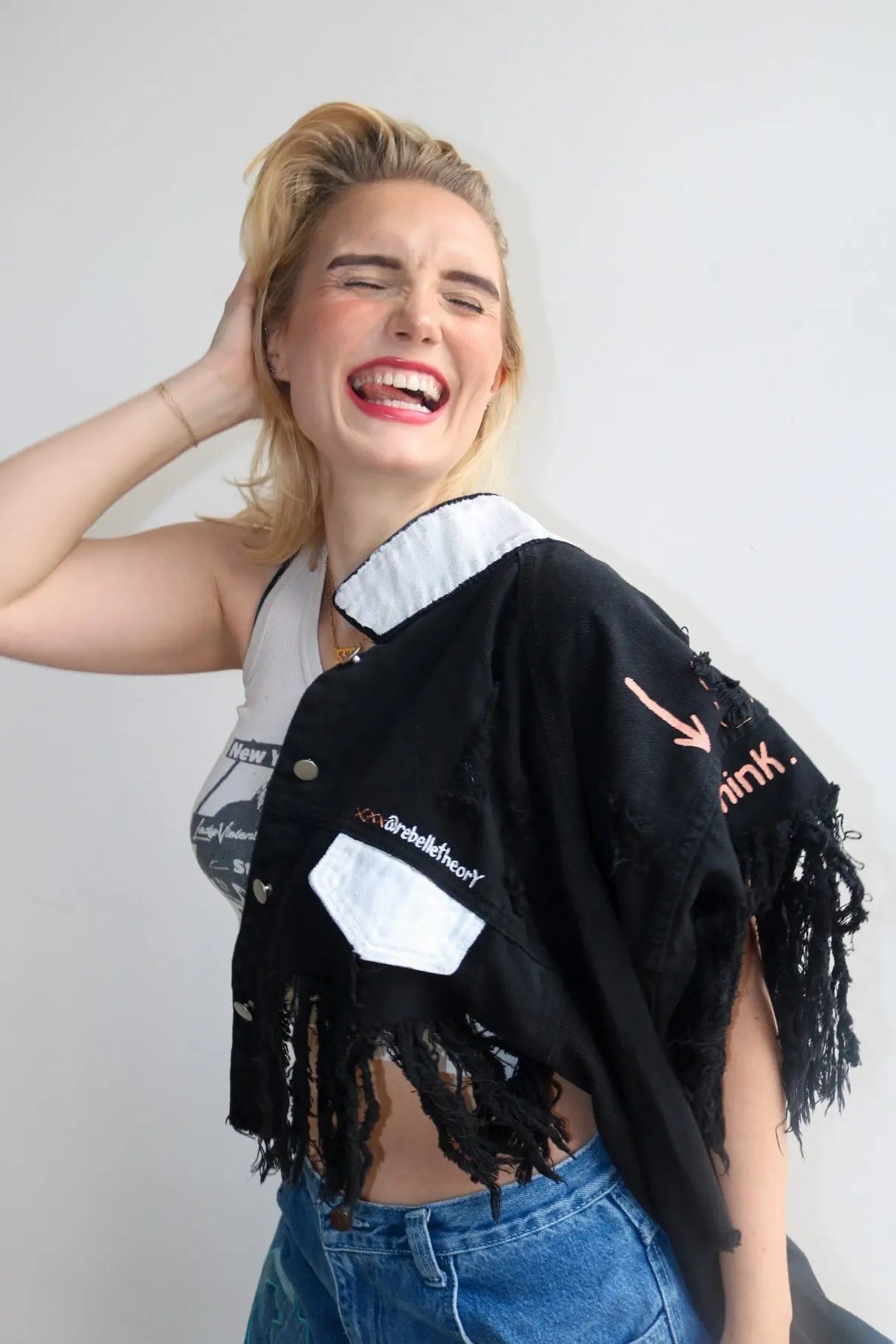 GOOD VIBE Painted Jacket - Rebelle Theory