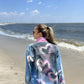 'GRAFFITI HEARTS'  Painted Denim Shirt - Rebelle Theory