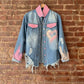 'GRAFFITI HEARTS'  Painted Denim Shirt - Rebelle Theory