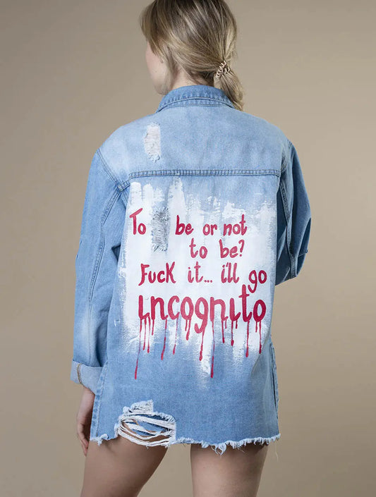 INCOGNITO Painted Denim Shirt - Rebelle Theory