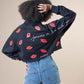 'KISSES' Painted Sweatshirt