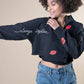 'KISSES' Painted Sweatshirt