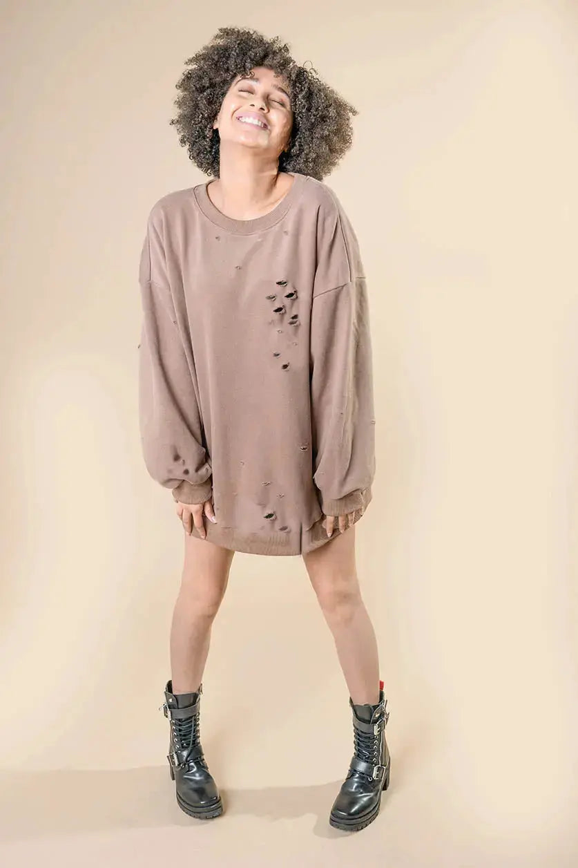 LAZY Painted Sweatshirt - Rebelle Theory