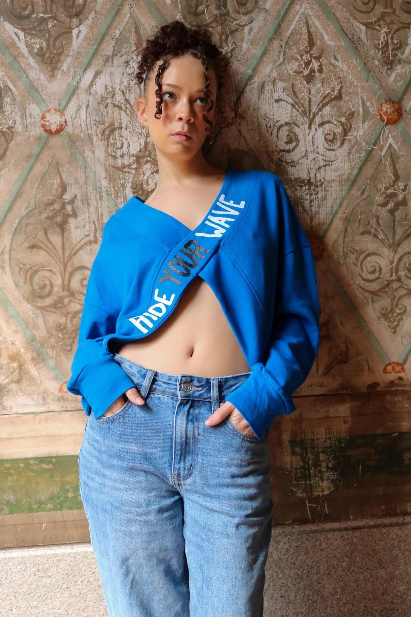 Ride your Wave Painted Sweatshirt - Rebelle Theory