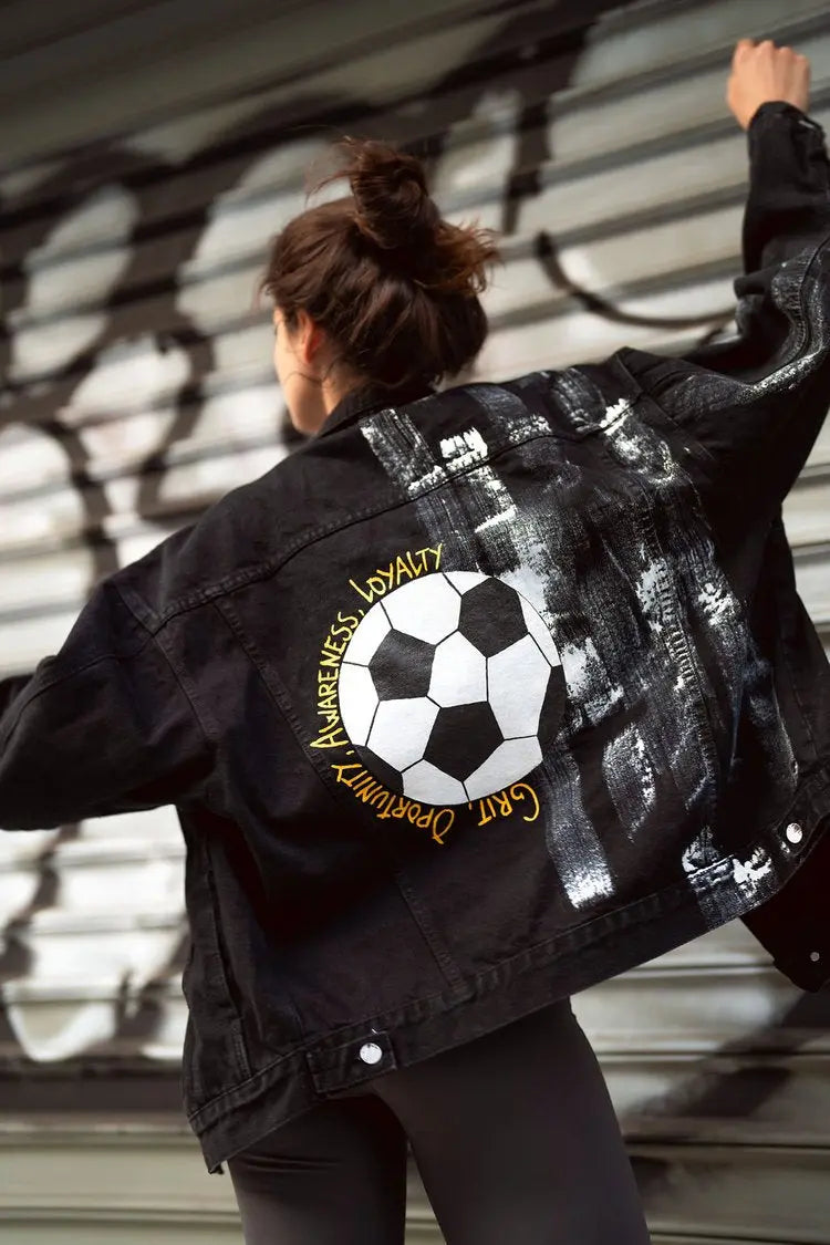 SOCCER LOVER Painted Jacket - Rebelle Theory