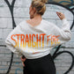 STRAIGHT FIRE Painted Sweatshirt - Rebelle Theory