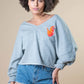 STRAIGHT FIRE Painted Sweatshirt - Rebelle Theory