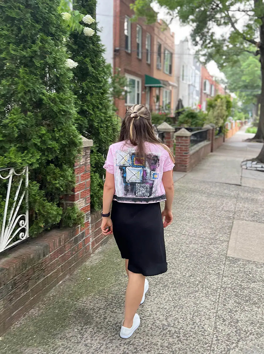 'The Crochet' Painted Jacket Rebelle Theory