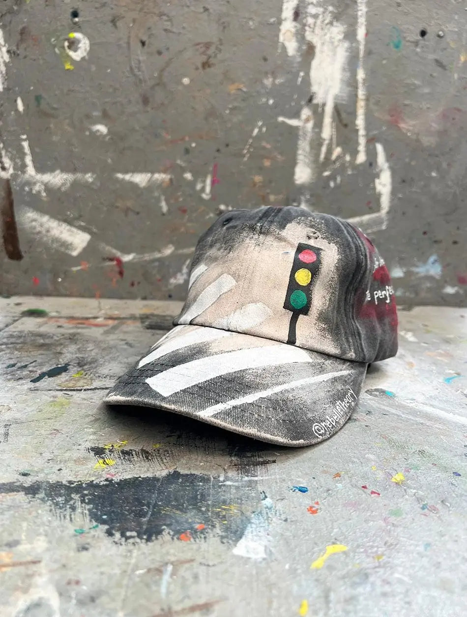 Traffic Lights Painted Cap - Rebelle Theory