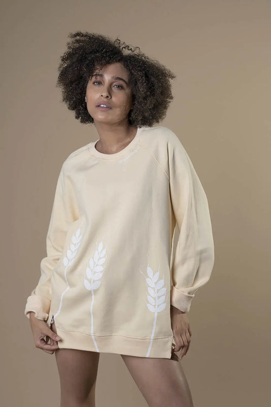 WHEAT POWER Painted Sweatshirt Rebelle Theory