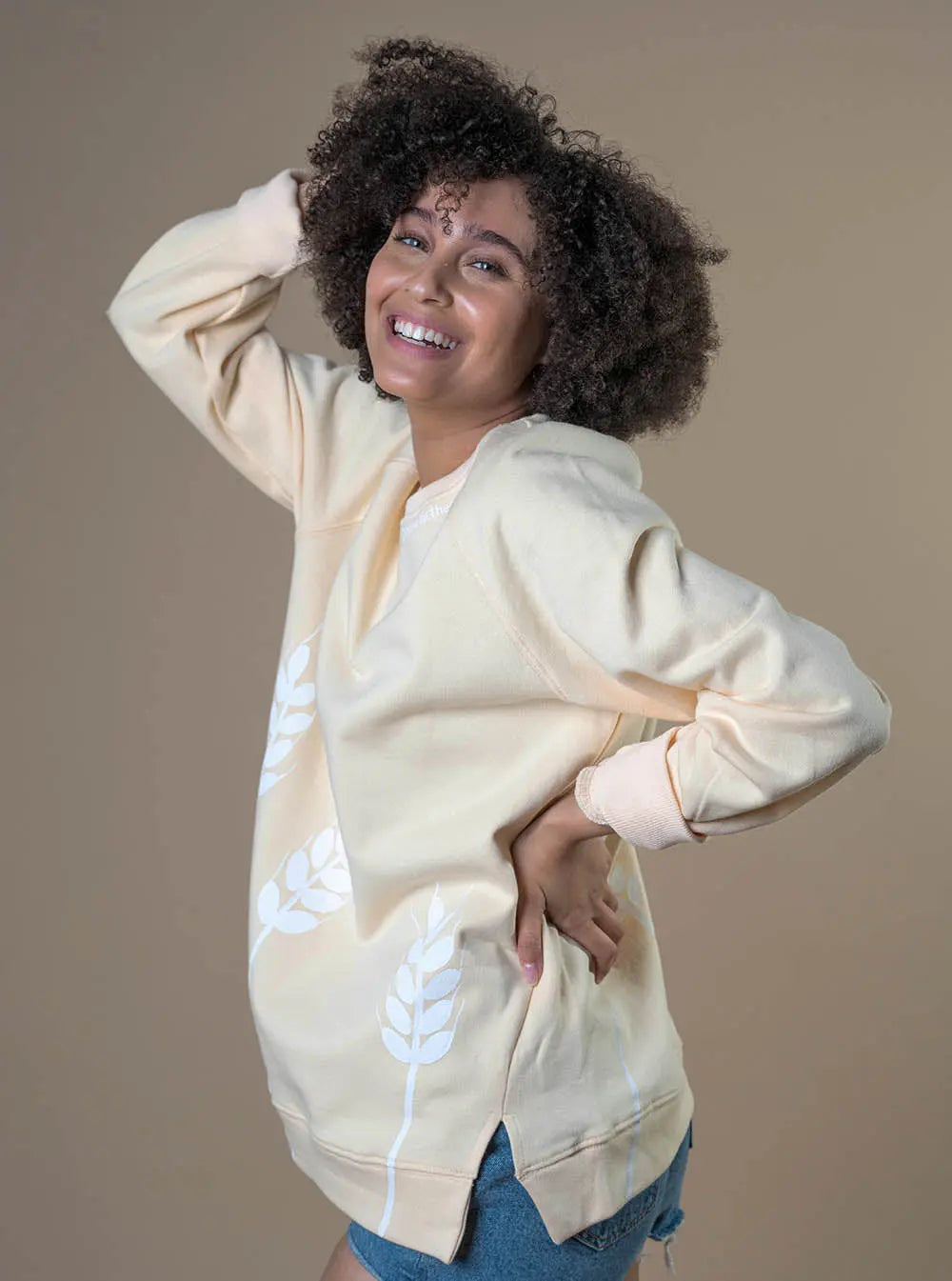 WHEAT POWER Painted Sweatshirt Rebelle Theory