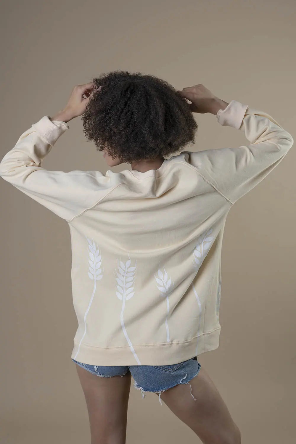 WHEAT POWER Painted Sweatshirt Rebelle Theory