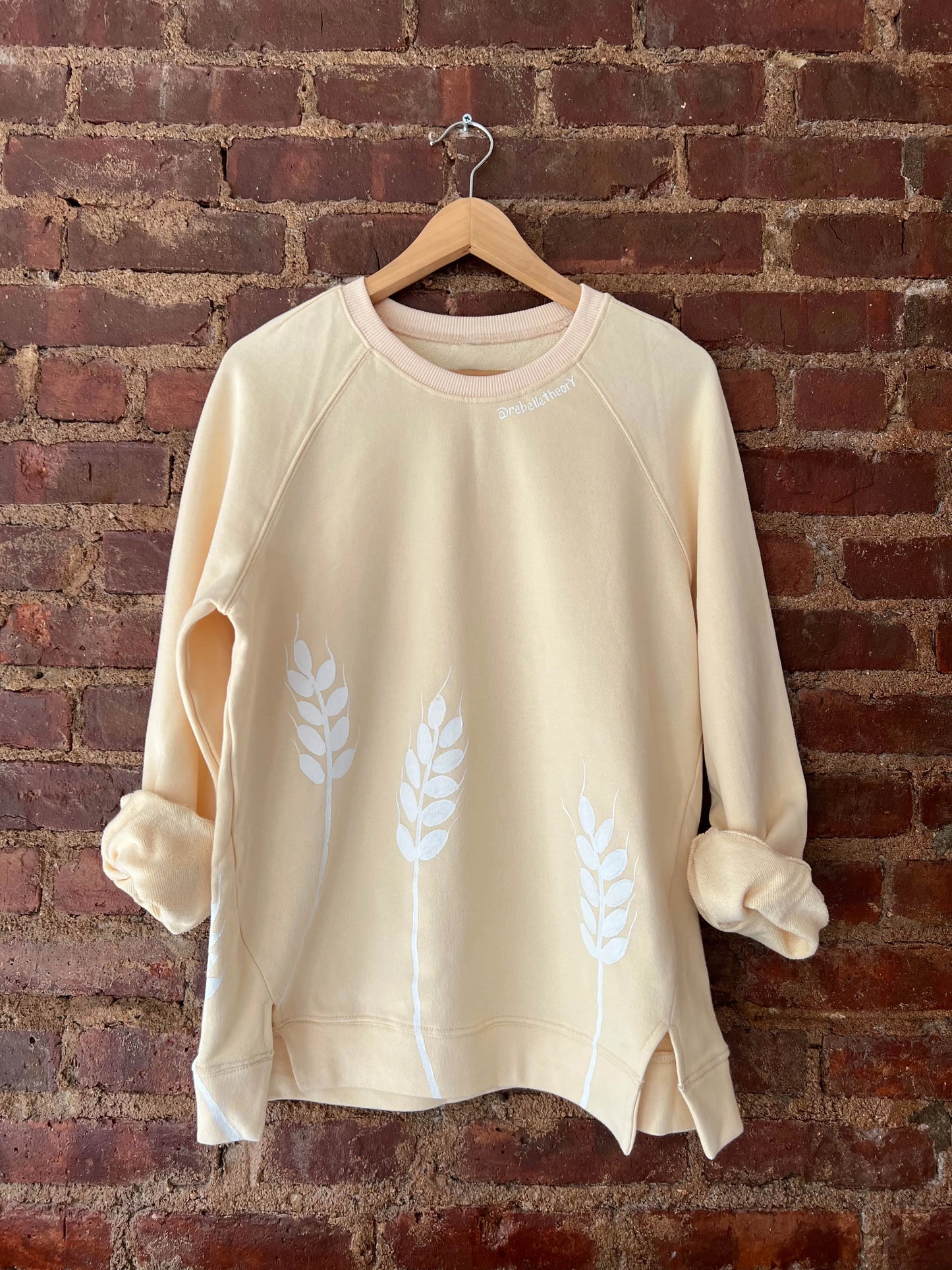 WHEAT POWER Painted Sweatshirt Rebelle Theory