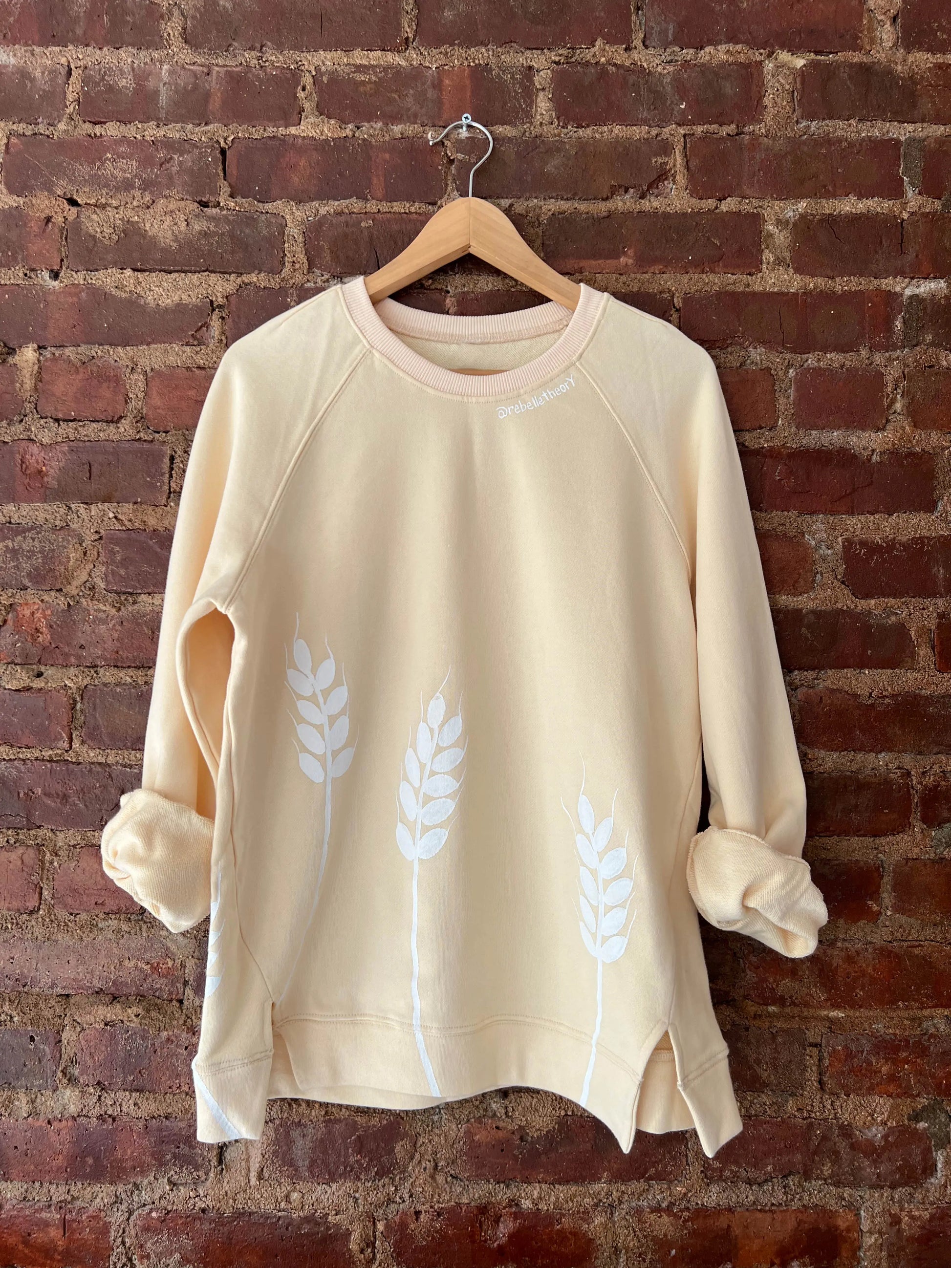 WHEAT POWER Painted Sweatshirt Rebelle Theory
